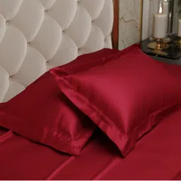 Stoa Paris Red Satin Pillow Covers (Set Of 2)-image-81
