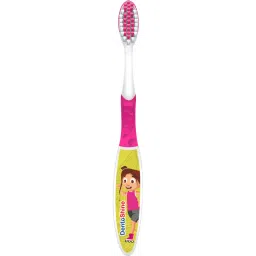 Dentoshine Comfy Grip Toothbrush For Kids (ages 5+) - Pink image 2