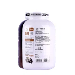 HEALTHFARM Whey protein plus with added vitamins|58 SERVINGS|24 G PROTEIN PER SERVING|5.29G BCAA|4.15G GLUTAMINE|Build Lean and Bigger Muscles 2KG image 3