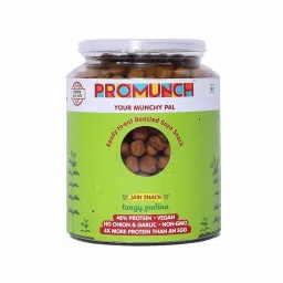 PROMUNCH Ready To Eat Roasted Crunchy Healthy Soya Snacks| Non GMO | Vegan | Tangy Pudina-picture-11