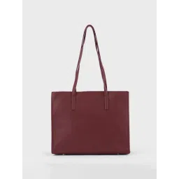 Twenty Dresses by Nykaa Fashion Maroon Textured Square Tote Bag image 3