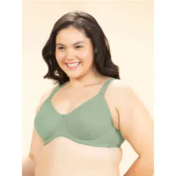Amante Women Green Non Padded Wired Delight Minimizer Bra image 3
