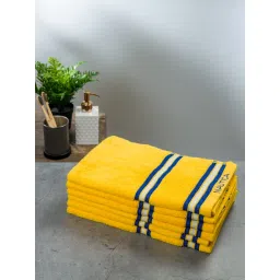 nautica accessories Nautica Super Soft Zero Twist 100% Cotton Towel -6Pc Hand Towel Cube-Yellow image 3