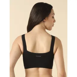 Van Heusen Women Solid Anti Bacterial Wireless Full Coverage Padded Bra Black image 3