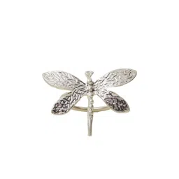 Accessorize London Women Silver Dragonfly Ring image 3