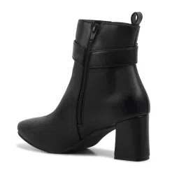 SHUZ TOUCH Women Mid Calf Block Heel Black Regular Casual Boots image 3