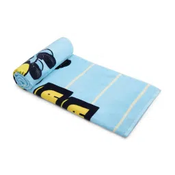 SPACES Marvel Minions 380 GSM 100% Cotton Character Printed Bath Towel (XL) - Blue image 3