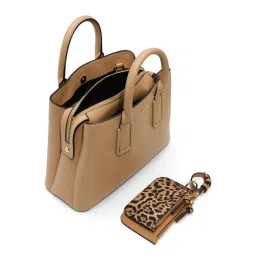 Aldo JEYNNA Womens Brown Satchel Bag With Detachable Strap & Pouch image 3