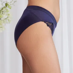 Nykd by Nykaa V Cut Lace Hipster Panty - Nyp343 Navy Blue image 3