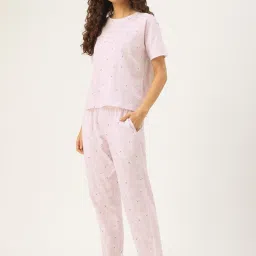 Clt.s Pink Cotton Short Sleeves Animal T-Shirt and Pyjama image 3