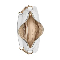 guess fashion Guess White Textured Bessey Hobo Bag image 3