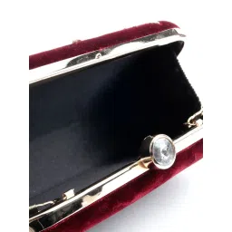 Odette Maroon Embellished Sassy Clutch image 3