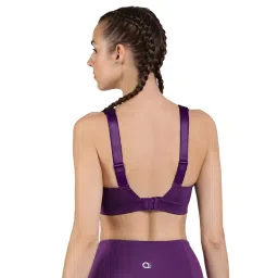 Amante Purple Padded Non-Wired Full Coverage High Impact Energize Active Sports Bra image 3