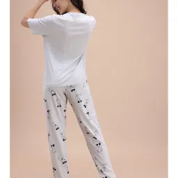 Zivame Grey Printed Relaxed T-Shirt and Pyjama image 3