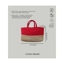 JASMEY HOMES Shubh Crimson Basket Style Handbag Multi-Color image 3