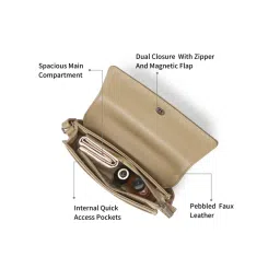 dkny accessories Fastrack Beige Shoulder Flex Bag image 3