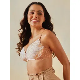 Clovia Printed Padded Non-Wire Full Cup T-Shirt Bra image 3