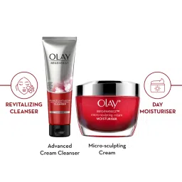 Olay Regenerist Giftpack - Day Cream + Cleanser, Plump Bouncy Skin With Hyaluronic Acid & Peptides image 3