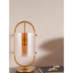 Aarvi Decor Transparent Glass & Metal Decorative Aurora Halo Lamp image 3