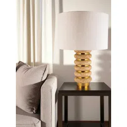 Aarvi Decor Beige Marble Decorative Stacked Stone Elegance Table Lamp image 3