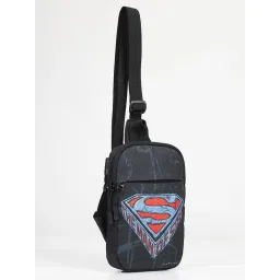 Bewakoof Official Dc Unisex Black Man Of Steel Printed Sling Bag image 3