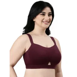 Enamor Cloudsoft Invisi Bonded Padded Wirefree Full Coverage Cotton Minimizer Bra A064 image 3