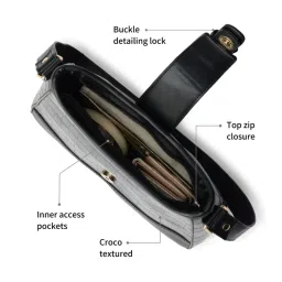 fastrack accessories Fastrack Black Textured Cherry On Top Handbag image 4