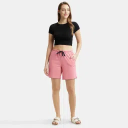 Jockey RX72 Women Super Combed Cotton Relaxed Fit Sleep Shorts - Confetti image 4
