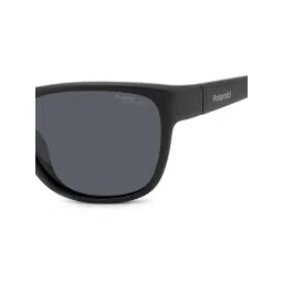 Polaroid Unisex Grey Rectangle Full Rim Uv Protection Sunglass-20673600357000 (57) image 4