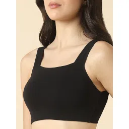 Van Heusen Women Solid Anti Bacterial Wireless Full Coverage Padded Bra Black image 4