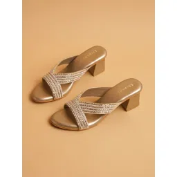 Eridani Embellished Gold Roisin Heels image 4