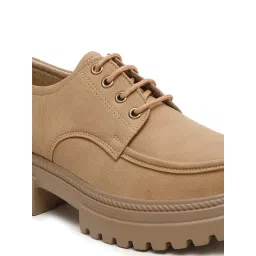 VALIOSAA Beige Casual Lace Up Casual Boots image 4