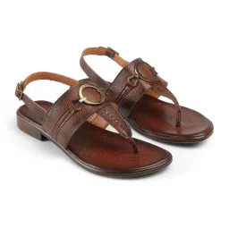 PEPPER Rust Classic T-Strap Sandals image 4