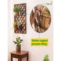Ecofynd Round Metal Hanging Flower Pot Stand (Set Of 2) image 4
