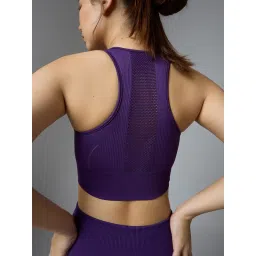 FEIER Purple Nylon Sports Bra image 4
