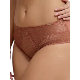 Amante Brown Nylon Womens Hipster image 4