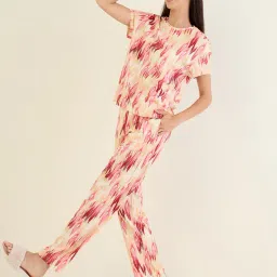 Sweet Dreams Women Multi-Color Abstract Printed Top and Pajama image 4