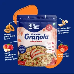 Fit And Flex Baked Granola Breakfast Cereal - Mixed Fruit - 450g image 3