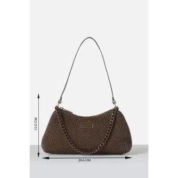 Van Heusen Womens Brown Textured Casual Sling Bag image 4