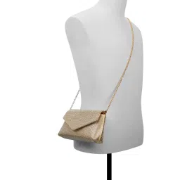 Aldo Blingita Gold Womens Clutch with Detachable Chain image 4