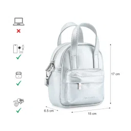 fastrack accessories Fastrack Mini Metallic Sling In Silver image 4