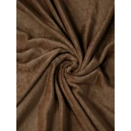 FABINALIV Brown Solid 300 TC Woollen Fitted Single Bedsheet with Pillow Cover image 4
