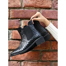 HVNLY by Shoetopia Womens Fashion Black Chelsea Boots image 4