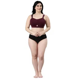 Enamor Cloudsoft Invisi Bonded Padded Wirefree Full Coverage Cotton Minimizer Bra A064 image 4