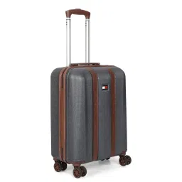 tommy hilfiger accessories Tommy Hilfiger Graphite B Hard Luggage Trolley Bag Textured Cargo Grey image 5