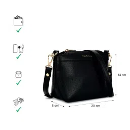 fastrack accessories Fastrack Black Textured Off Duty Sling Bag image 5