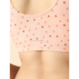 Van Heusen Women Printed Wireless Full Coverage Non Padded Bra Peach image 5