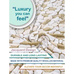 FABINALIV Multi-Color Abstract Mild Winter 500 Gsm Woollen Bed Comforter (Single) image 5