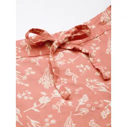 Clt.s Women Peach Floral Kurta and Palazzo (Set of 2) image 5