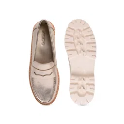 Aldo Marguenat Women Gold Loafers image 5